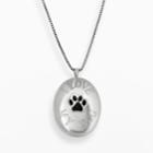 Sterling Silver I Love My Dog Oval Locket, Women's, Size: 18, Grey