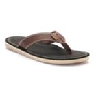 Men's Dockers Elevated Two-tone Flip-flops, Size: Large, Brown