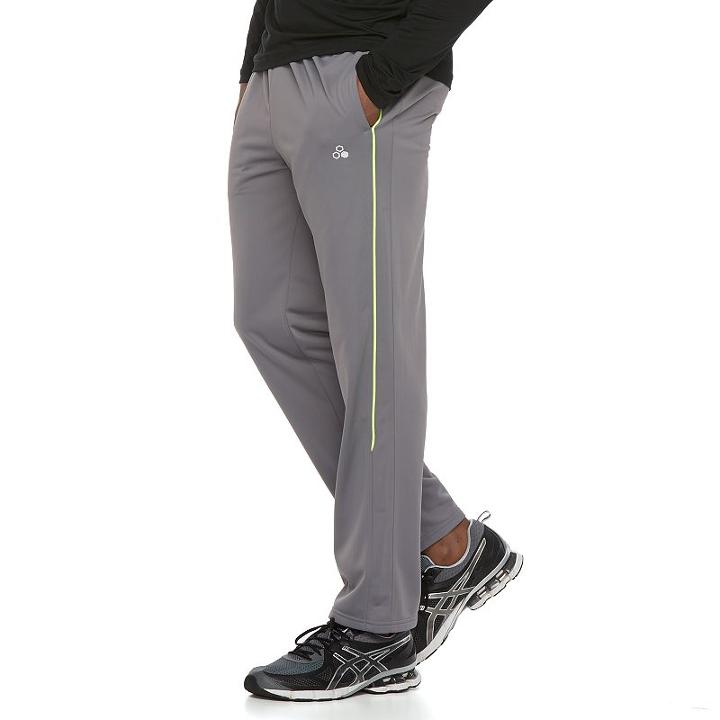 Men's Tek Gear&reg; Piped Tricot Pants, Size: Xl, Med Grey