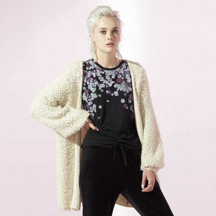 Women's Juicy Loop Cardigan Sweater, Size: Small, Natural