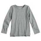 Girls 4-10 Jumping Beans&reg; Solid Long Sleeve Tee, Size: 7, Med Grey