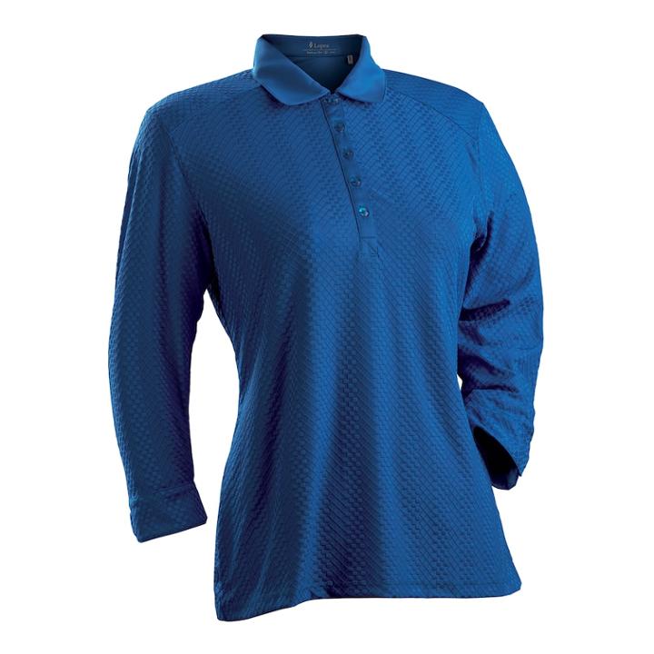 Plus Size Nancy Lopez Grace 3/4-sleeve Golf Polo, Women's, Size: 1xl, Dark Blue