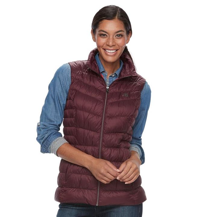 Women's Zeroxposur Chris Hooded Sweater Down Vest, Size: Large, Merlot Brandy
