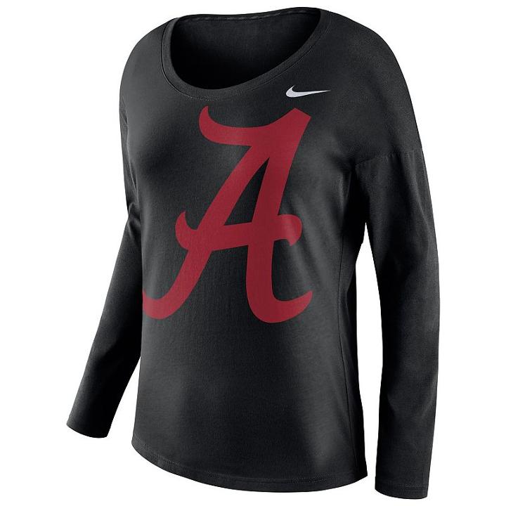Women's Nike Alabama Crimson Tide Tailgate Long-sleeve Top, Size: Xl, Black
