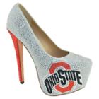 Women's Herstar Ohio State Buckeyes Rhinestone Pump High Heels, Size: 9, Multicolor