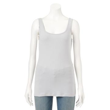 Women's Sonoma Goods For Life&trade; Everyday Solid Tank, Size: Xl, Silver