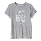Girls 7-16 Nike Dri-fit Give Everything Tee, Girl's, Size: Medium, Grey Other