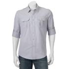 Men's Apt. 9&reg; Modern-fit Solid Roll-tab Casual Button-down Shirt, Size: Large, Med Grey