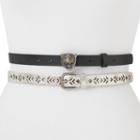 Women's Mudd&reg; Geometric Perforated 2-for-1 Tiger Buckle Belt Set, Size: Small, Oxford