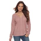 Petite Sonoma Goods For Life&trade; Cable-knit Sweater, Women's, Size: Xs Petite, Med Pink