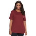 Plus Size Croft & Barrow&reg; Essential Crewneck Tee, Women's, Size: 3xl, Red