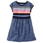 Girls 4-8 Oshkosh B'gosh&reg; Drop-shoulder Striped Dress, Girl's, Size: 5, Blue