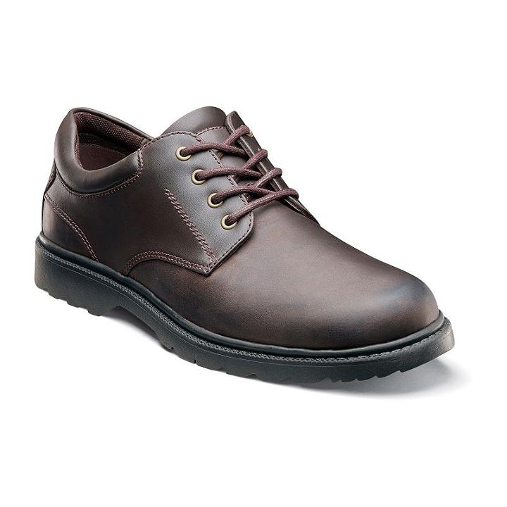 Nunn Bush Stillwater Men's Waterproof Leather Oxford Shoes, Size: Medium (7.5), Brown
