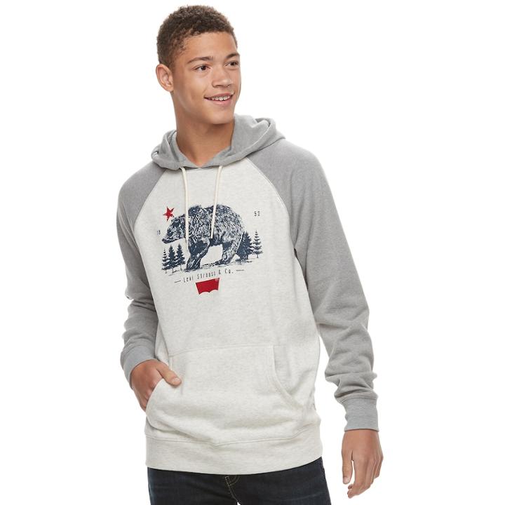 Men's Levi's Digs Fleece Pull-over Hoodie, Size: Xl, Beige