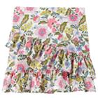 Girls 4-12 Carter's Floral Tiered Ruffle Skirt, Size: 8, White Floral Print