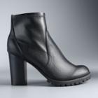 Simply Vera Vera Wang Flamingo Women's High Heel Ankle Boots, Size: Medium (9.5), Black