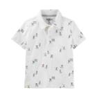 Boys 4-12 Oshkosh B'gosh&reg; Patterned Polo Shirt, Size: 10, Ivory