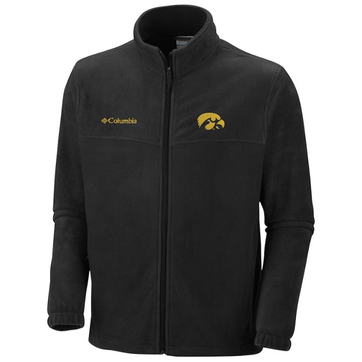 Men's Columbia Iowa Hawkeyes Flanker Ii Full-zip Fleece, Size: Large, Silver