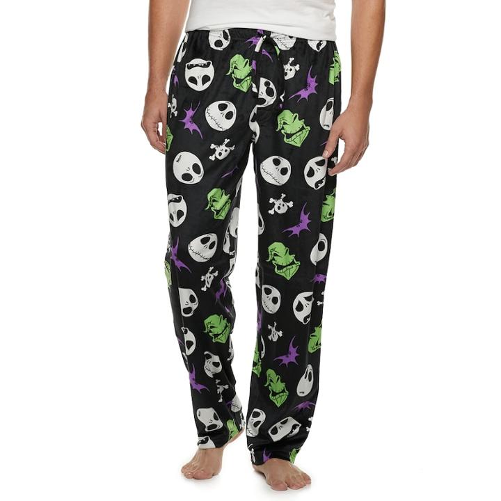 Men's The Nightmare Before Christmas Jack Skellington Lounge Pants, Size: Xl, Black