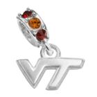 Dayna U Virginia Tech Hokies Sterling Silver Crystal Logo Charm, Women's, Multicolor