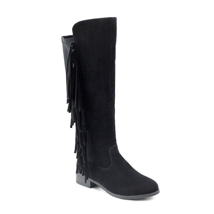 Olivia Miller Corona Women's Knee High Boots, Girl's, Size: 8, Black