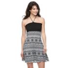 Women's Apt. 9&reg; Smocked Tube Cover-up, Size: Medium, Black White Tribal