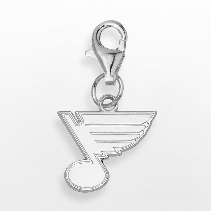 Logoart St. Louis Blues Sterling Silver Logo Charm, Women's, Grey