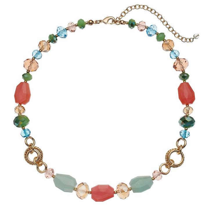 Napier Pastel Beaded Necklace, Women's, Multicolor