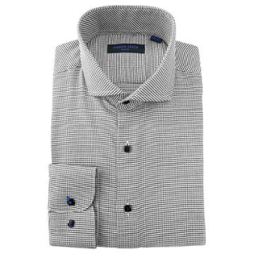 Men's Andrew Fezza Slim-fit Comfort Flex Collar Dress Shirt, Size: 16.5, Black