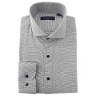 Men's Andrew Fezza Slim-fit Comfort Flex Collar Dress Shirt, Size: 16.5, Black
