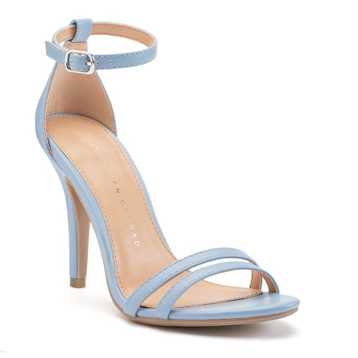 Lc Lauren Conrad Women's Ankle Strap High Heels, Size: 10, Med Blue