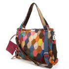 Amerileather Miya Leather Honeycomb Patchwork Convertible Shoulder Bag, Women's, Multicolor