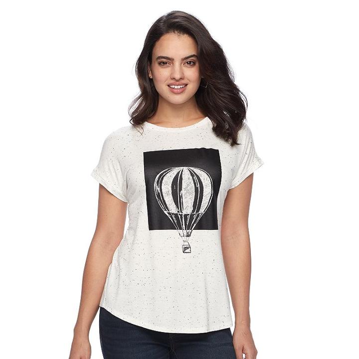 Women's Apt. 9&reg; Embellished Crewneck Tee, Size: Xxl, White Oth