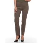 Petite Apt. 9&reg; Pull-on Straight-leg Dress Pants, Women's, Size: 12p-short, Dark Brown
