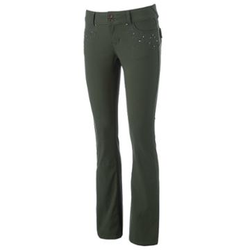 Juniors' Hydraulic Studded Bootcut Pants, Teens, Size: 9, Green Oth