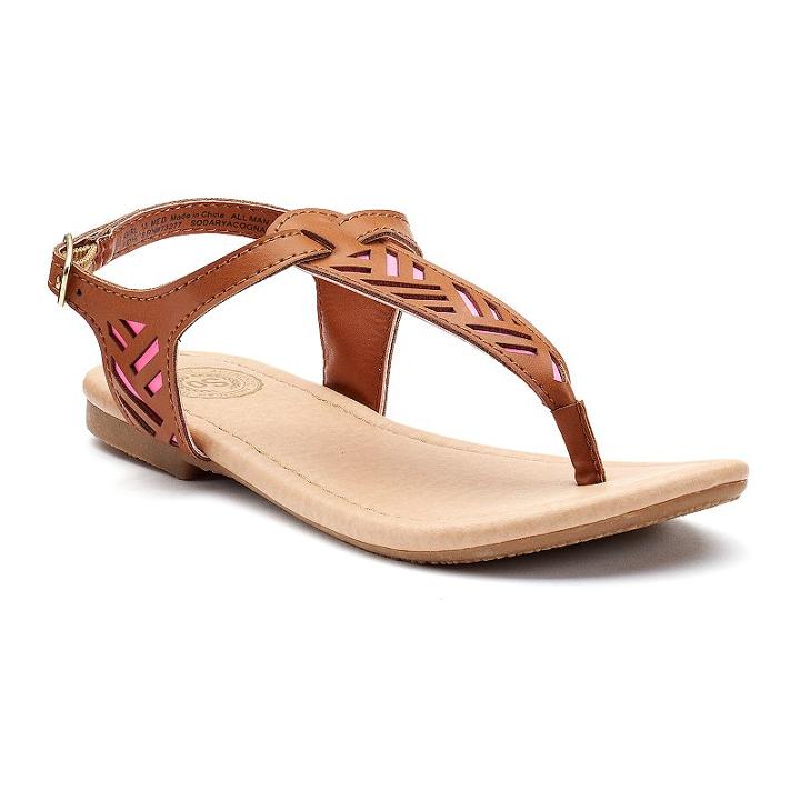 So&reg; Darya Girls' Sandals, Size: 5, Brown