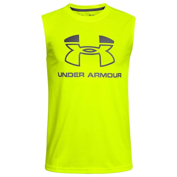 Boys 8-20 Under Armour Logo Muscle Tee, Size: Small, Brt Yellow