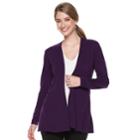 Women's Napa Valley Open-front Swing Cardigan, Size: Xl, Purple