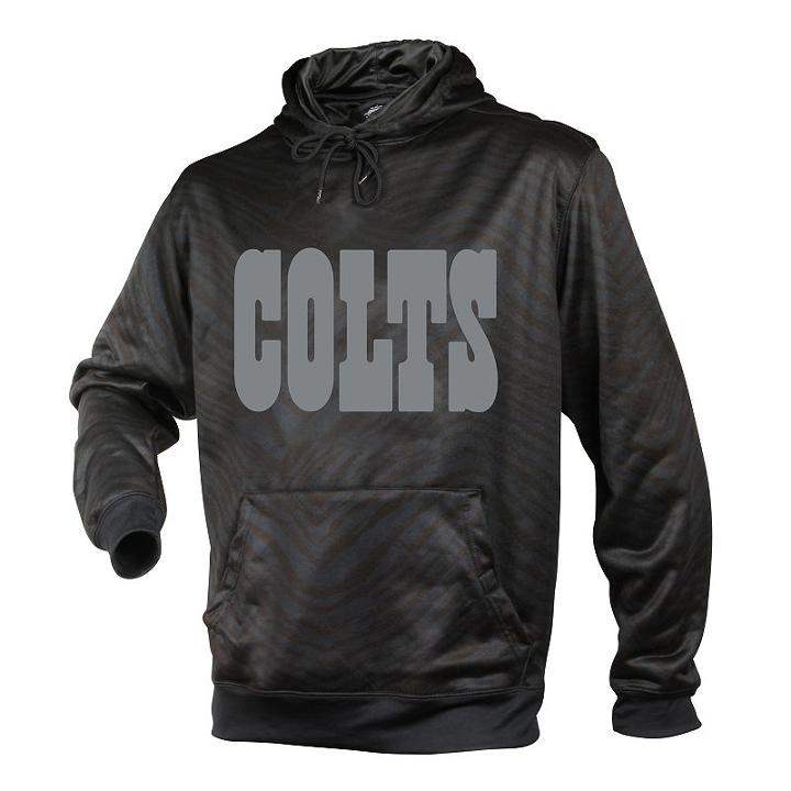 Men's Zubaz Indianapolis Colts Black Tonal Stripe Hoodie, Size: Xxl