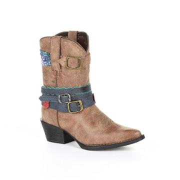 Lil Durango Accessorize Girls' Western Boots, Size: 5, Brown