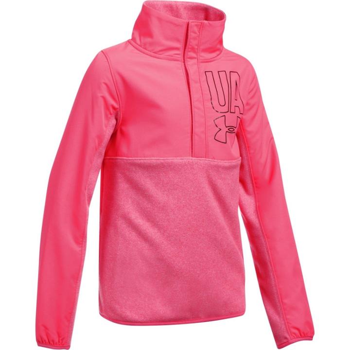Girls 7-16 Under Armour Phenom Fleece 1/2-snap Pullover, Size: Large, Penta Pink Black
