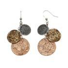 Apt. 9 Textured Disc Drop Earrings, Women's, Multicolor
