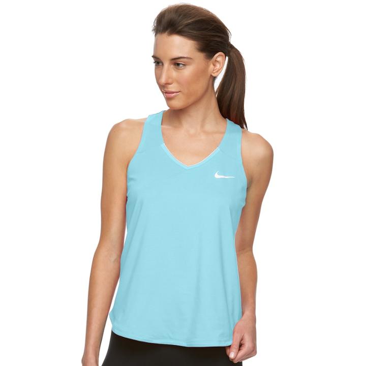 Women's Nike Pure Dri-fit Racerback Tennis Tank, Size: Medium, Blue Other