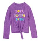 Girls 7-16 Harper & Elliott Tie-front Hatchi Graphic Tee, Size: Xl, Brt Purple