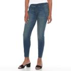 Women's Apt. 9&reg; Curvy Pull-on Skinny Jeans, Size: 10, Med Blue