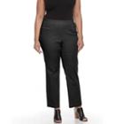 Plus Size Croft & Barrow&reg; Polished Pull-on Pants, Women's, Size: 18 W, Black