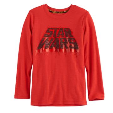 Boys 4-7x Star Wars A Collection For Kohl's Metallic Star Wars Tee, Size: 5, Brt Red