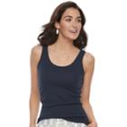 Women's Sonoma Goods For Life&trade; Long Layering Tank, Size: Xs, Dark Blue