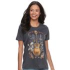 Disney / Pixar Coco Juniors' Guitar Graphic Tee, Teens, Size: Xl, Grey (charcoal)