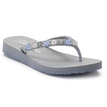Women's Skechers Cali Meditation Daisy Delight Sandals, Size: 8, Med Grey